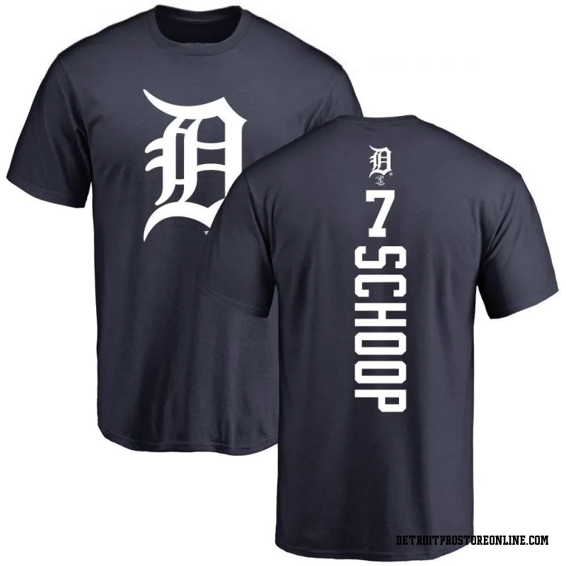 Akil Baddoo Detroit Tigers Women's Navy Backer Slim Fit Long Sleeve T-Shirt  